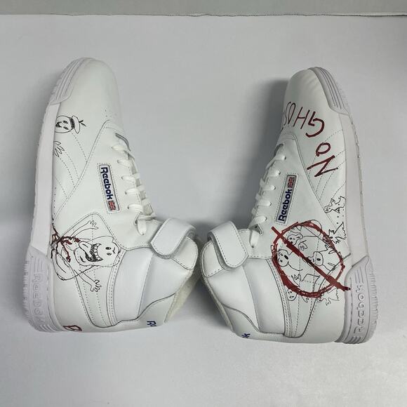 Reebok Ex-O-Fit Clean High SZ 11 White Bait Stranger Things Ghostbusters CN3570 main image 7